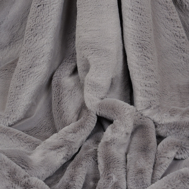 Grey Cloud Faux Fur Swatch by Helen Moore