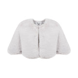 Swiss White Faux fur childrens short cape by Helen Moore